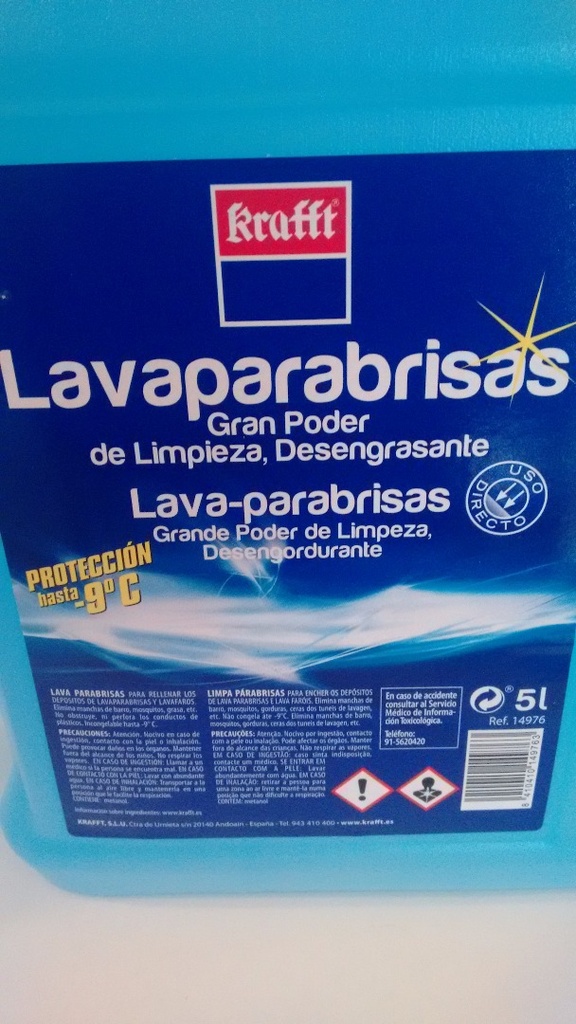 KRAFFT Lavaparabrisas 5l.