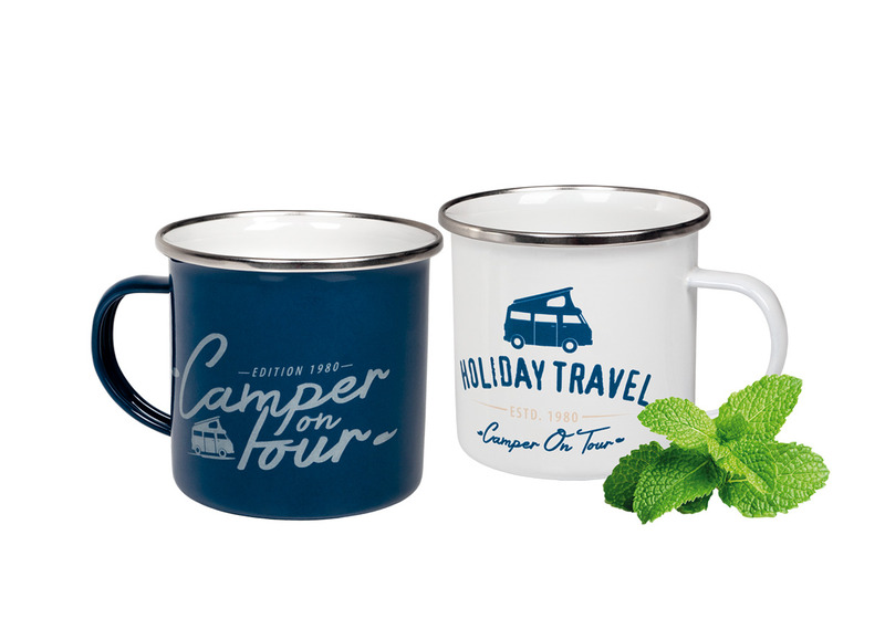 HOLIDAY TRAVEL PACK DE 2 TAZAS ESMALTADAS