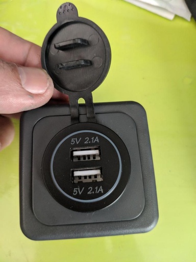 [TOM-2242] USB DOBLE MARCO NEGRO
